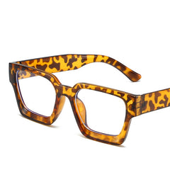 New style leopard print glasses anti blue light fashion square computer glasses