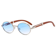 New style rimless frame fashion retro double bridge sunglasses leopard legs sunglasses