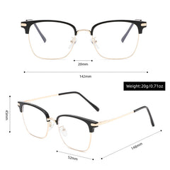 High quality metal frame anti blue light glasses reading computer glasses