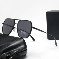 Vintage double bridge steampunk sunglasses black lens outdoor drive sunglasses