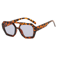 Luxury fashion ins style sunglasses double bridge tortoise shell square sunglasses