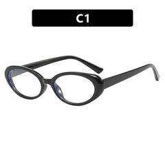 Retro oval stylish frames anti-blue light glasses flat frame for women glasses
