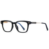 High quality anti blue light glasses leopard print metal frame rivet glasses