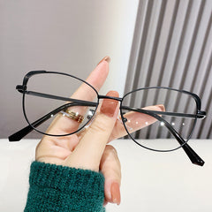 New cat-eye glasses frame female trend personality metal glasses frame anti-blue glasses