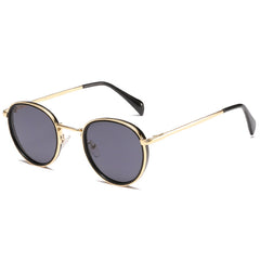 Round frame metal sunglasses UV protection retro classic for men and women