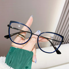 High quality cat eye fashion designer glasses anti blue light colorful glasses