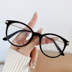 New style fashion round eyewear glasses tosroise shell anti blue light glasses