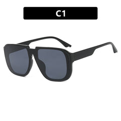 One-piece square sunglasses 2025 new modern retro oversized sunglasses ins