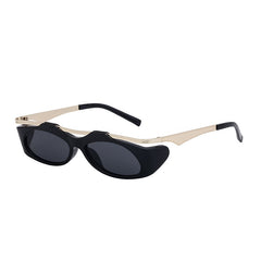 New style fashion leopard print sunglasses metal frame vintage uv400 small oval sunglasses