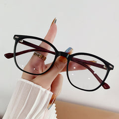 New fashion round frame plastic eyewear glasses anti blue light rivet computer glasses