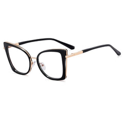 New fashion oversized cat eye computer glasses anti blue light metal frame glasses
