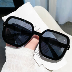 New square rice nail oversized retro sunglasses fashion trend personality female sunglasses