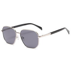 Metal polygon square frame sunglasses gradient colorful Retro sunglasses