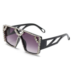 New personality large frame diamond sunglasses Fashion party fun diamond sunglasses