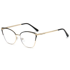 New style anti-blue glasses women's trend metal fashion glasses personality ins cat-eye frames
