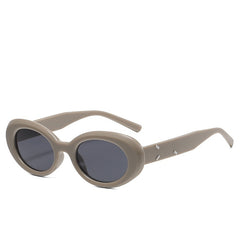 Custom logo small oval sunglasses leopard print vintage uv400 high quality sunglasses