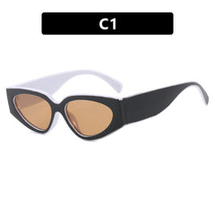 Panda color matching sunglasses simple 2025 new fashion retro women's sunglasses