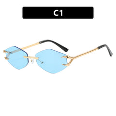 Frameless grapple polygon sunglasses Personality funny sunglasses trend sunglasses