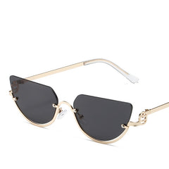 New style Fashion sunglasses Metal half frame gradient color women's fashion glasses