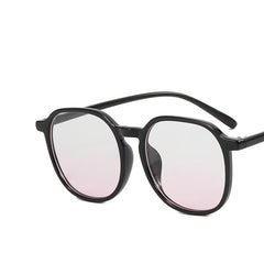 New fashion round frame Blush glasses anti blue light gradient colorful glasses