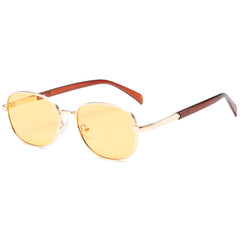 High quality gradient colorful metal frame sunglasses colorful lens sunglasses