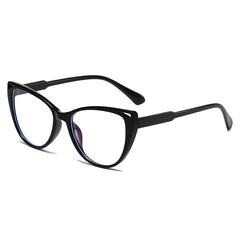 2025 New cat eye personality hollowed out glasses flat light mirror glasses
