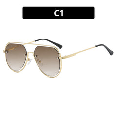 High quality double bridge uv400 sunglasses gradient colorful outdoor sunglasses