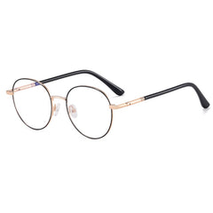 New style fashion anti blue light glasses metal round frame cat eye computer glasses