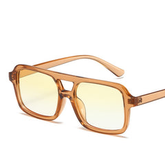 Hot sale double bridge tortoise shell sunglasses fashion brand women men sunglasses
