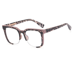 High quality square leopard print glasses anti blue light oversized tortoise shell glasses