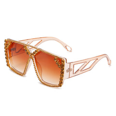 New personality large frame diamond sunglasses Fashion party fun diamond sunglasses