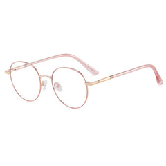 New style fashion anti blue light glasses metal round frame cat eye computer glasses