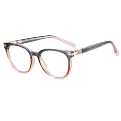 Custom logo acetate anti blue light glasses round frame rivet fashion hot sale glasses frame