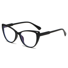 2025 New cat eye personality hollowed out glasses flat light mirror glasses