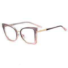 New fashion oversized cat eye computer glasses anti blue light metal frame glasses