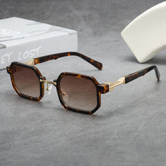 High quality square fashion sunglasses irregular frame tortoise shell sunglasses