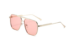 High quality double bridge yellow lens sunglasses metal frame yellow lens sunglasses