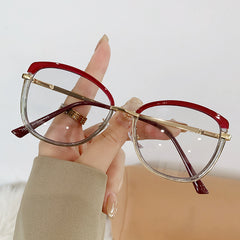 New style color-changing anti-blue glasses female trend personality fashion glasses