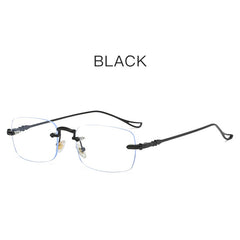 High quality fashion ins style rimless glasses anti blue light metal frame women glasses