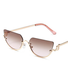 New style Fashion sunglasses Metal half frame gradient color women's fashion glasses