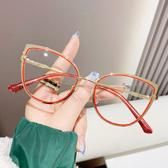 High quality cat eye fashion designer glasses anti blue light colorful glasses