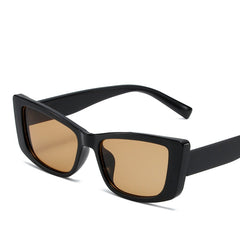 Custom logo rectangle small frame sunglasses leopard print sunglasses