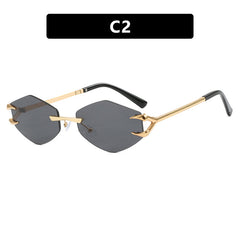 Frameless grapple polygon sunglasses Personality funny sunglasses trend sunglasses
