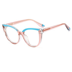 New fashion leopard print cat eye glasses acetate frame anti blue light designer glasses