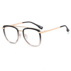 Fashion new double bridge thin female anti-blue glasses candy-colored flat light mirror can be matched