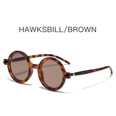 High quality round leopard print sunglasses custom logo metal frame sunglasses