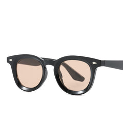 High quality acetate leopard print sunglasses uv400 rivet colorful lens sunglasses