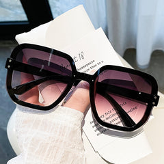 New square rice nail oversized retro sunglasses fashion trend personality female sunglasses