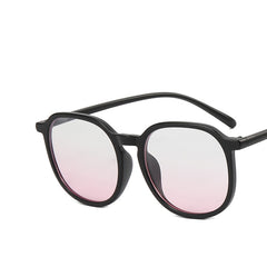 New fashion round frame Blush glasses anti blue light gradient colorful glasses