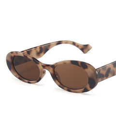 Fashion new style small frame sunglasses leopard print gradient colorful sunglasses